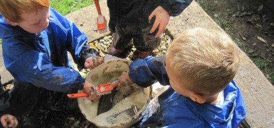 playgroup mud cleanup